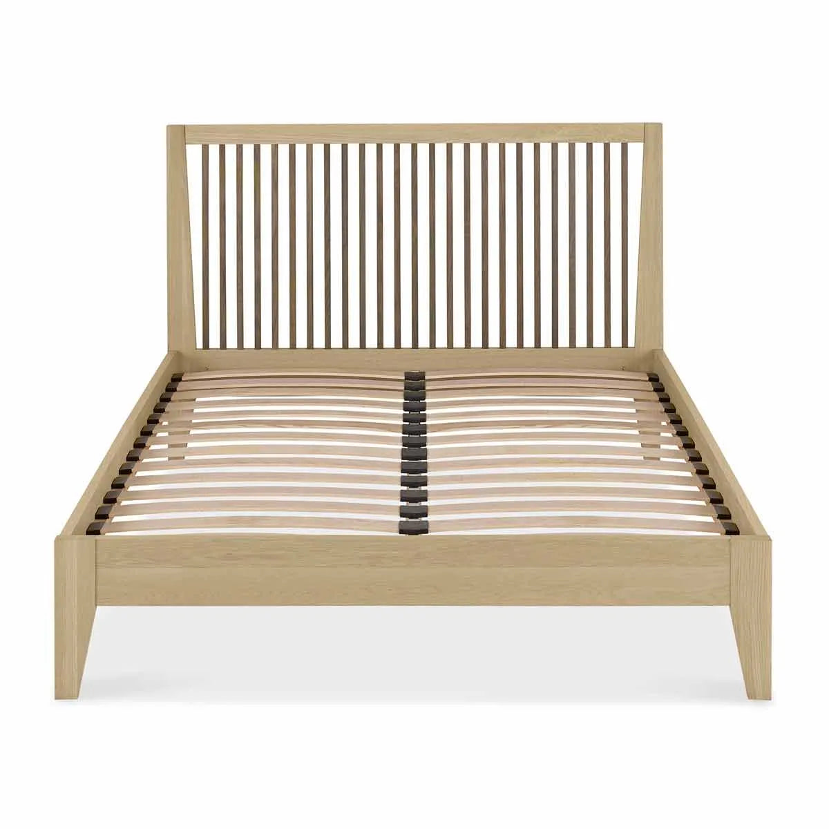 Rimini Aged Oak & Weathered Oak Slatted Bed Frame King 150cm