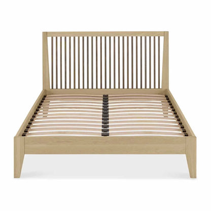 Rimini Aged Oak & Weathered Oak Slatted Bed Frame King 150cm