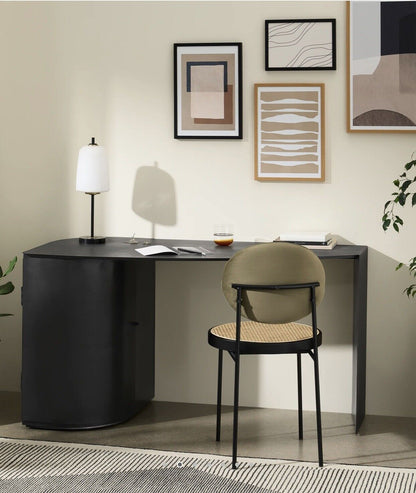 Romer Wide Storage Desk in Gunmetal